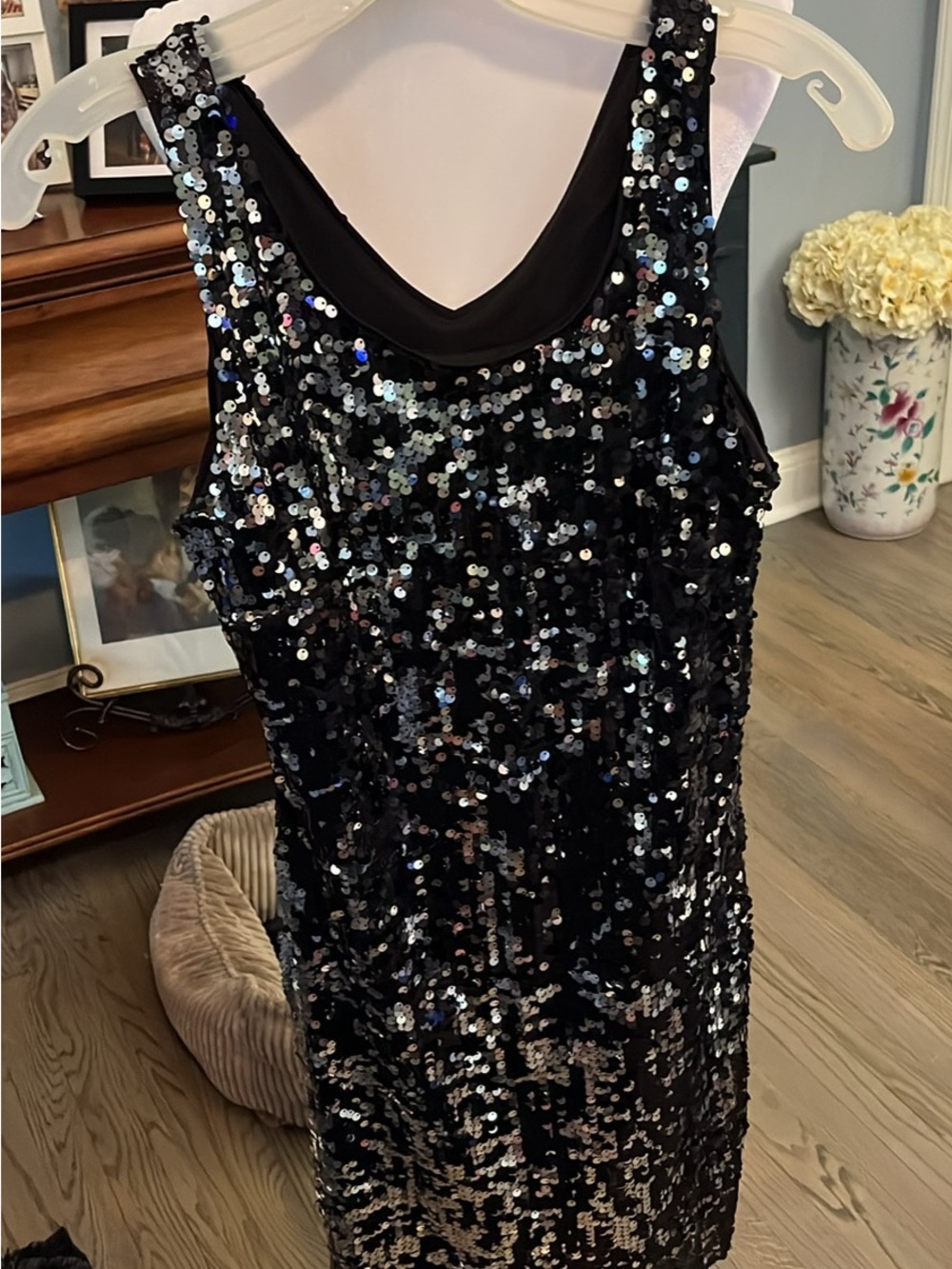 Forever 21 Black Sequin Tank Mini Dress